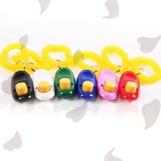 반려동물 클리커 훈련기 손목 스트랩 다색상 애견 교육용품, 파랑, 1개