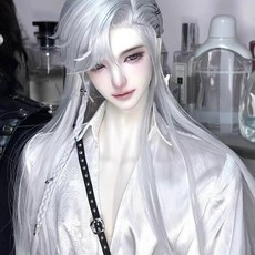 bjd娃娃 杜小菊 3分娃頭 古風帥氣男娃頭 叔叔男娃 mjd改妝素頭 雙抗樹脂 可定妝麵 bjd三分娃頭 素頭 單頭, 1個, mia白（不含妝容服飾身體）,杜小菊 3分素頭