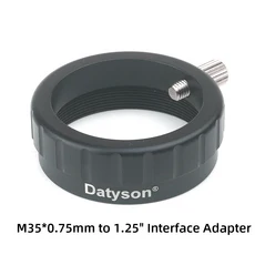 Datyson M35 ~ 1.25" 인터페이스 어댑터 천문 망원경 포커싱 마운트 비주얼 백 링, 1) 5P9889-M35x0.75mm