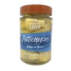 쿠치나앤아모레 아티초크 홀 인 브라인 비건, 1개, 310g