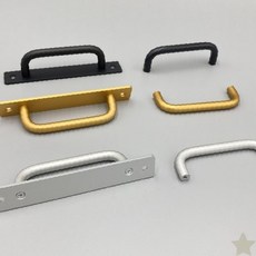 서랍장 문틀 손잡이 매립형 중문 미닫이 붙박이장 가구 도어 싱크대 베란다 창호, 1개, 블랙_옵션A 대형