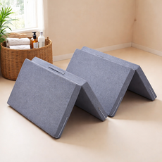 접이식 바닥이불낮잠용 4단 다용도 접이식 메모리폼 매트리스, 10cm, 딥 그레이