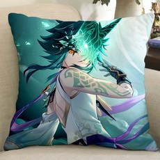 원신 샤오 봉제 인형 베개 골드록 인형 수호 야샤 장군 애니메이션/2D 베개, 15