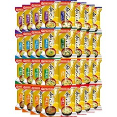 아마노후즈 일본 미소시루 된장국 육수 8종 32식 세트, 1개