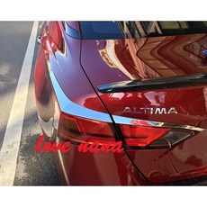 日產 ALTIMA 專用 尾燈燈眉貼 不鏽鋼 亮面 左右一對, 1個