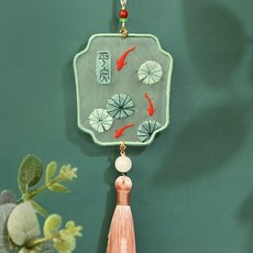 熱銷 刺繡手工diy材料包 自繡製作平安福禦守書簽掛件雙麵繡蘇繡送男友禮物, 【鯉躍平安】送繡繃+禮盒 【需自己縫製】, 1個