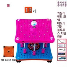 회전 스텝퍼 회전판 운동기 돌리는 운동 가정용 홈트, 1개, 디럭스 블루투스카운터 리모컨 5베이스 B