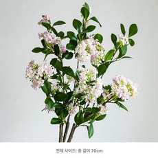 라일락 조화 꽃 부케 장식 인테리어 셀프웨딩, 핑크 3송이