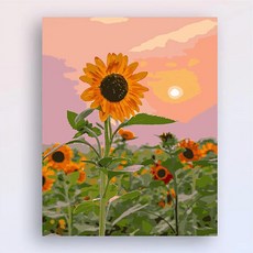 유화 숫자페인팅 채색 핸드메이드 미술 취미 캔버스 홈 데코 엘리스 동백꽃 디지털 오일페인팅, 30x40cm 내부프레임+붓, 14