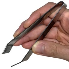 안심구매단 요리용핀셋 호네누끼 잔털 잔가시 제거용, 1개, 스텐(사선)