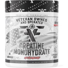 크레아틴 모노하이드레이트 근육 성장 무맛 지원 운동 후 재향군인 소유 운영 60회, 1개