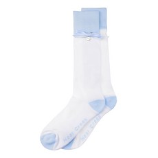 힐크릭 H612 여성 배색 리본 삭스_LB, 1개, L/BLUE