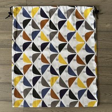 抽繩束口收納包 衣服整理袋 旅行分裝袋 卡通被子包, 1個, 【小鳥格】放飛自由,迷你護送【30/40cm】