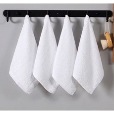 純棉小方巾 柔軟吸水 擦手巾/洗臉巾/清潔巾 居家旅行必備, 白色, 48個