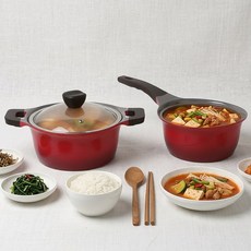 IH 세라믹코팅 국산 인덕션 냄비 코팅 양수 편수 2개 세트, 쿨IH냄비 2종 (24전+24양)