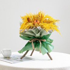 안개꽃 조화 꽃 센터피스 맞이축하화환 37cm 인테리어 가을 장식 테이블 소품 꾸미기 추수감사절, 단품
