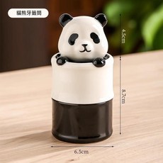 熊貓陶瓷牙籤筒, 熊貓牙籤筒 - 黑白, 1個