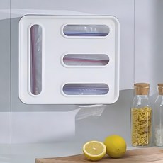 마코제이 비닐봉투 지퍼백 정리함, 화이트, 1개