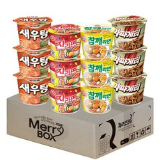 農心 Ottogi大杯麵組 4種 12個 金拉麵辣味 3+蝦湯大碗麵 3+芝麻拉麵 3+炸醬麵 3, 1組