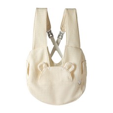 ATB 강아지 포대기 앞가방 고양이 이동가방 슬링백, 아이보리, 1개