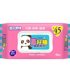 適膚克林 蓋好抽純水濕巾 80抽【24h百貨網】, 1個, 80張, 1g