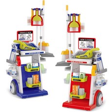 兒童清潔車玩具套裝 過家家打掃玩具, 紅色, 1套