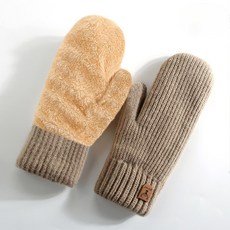 따뜻한 니트 벙어리 장갑 1개
