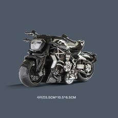 합금 오토바이 모형 레이싱 자동차 장난감 선물, 1개, 블랙