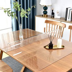 Shipshape 식탁투명매트 매트 방수 테이블매트 PVC 식탁 매트 유리대용 실리콘 테이블 매트, 1개, 60*120cm, 투명