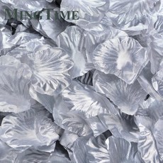 실크 장미 인공 꽃잎 사랑 로맨틱 테이블 색종이 은색 가짜 꽃, 8.Silver, 1개