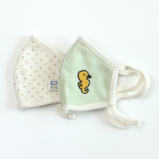 Real eco鳥嘴超小嬰兒嬰幼兒純棉口罩防寒2片裝