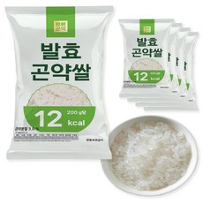 100g당 6kcal 빼빼곤약 발효곤약쌀, 200g, 5개