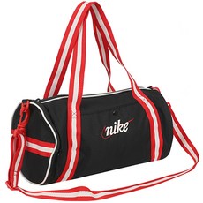 나이키 운동가방 헬스가방 헤리티지 레트로 더플백 (13L), 블랙+레드, 1