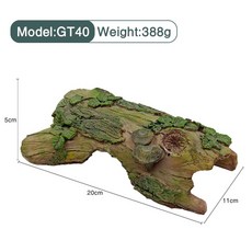 寄居蟹爬蟲樹洞 蜥蜴棲息曬台 躲避洞穴 龜缸爬寵造景 仿真樹皮爬臺 魚缸造景, 1個, 烏龜曬台造景-25479, 565g