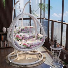 전원주택 실내 그네의자 가정용 원룸 흔들의자 둥지, 25. 원목 싱글 (바스켓)