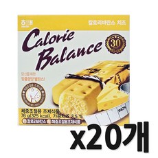 해태제과 칼로리발란스 치즈 다이어트 식품, 76g, 20개