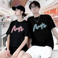 디한스 계절 100% 고급순면 남여공용 커플티