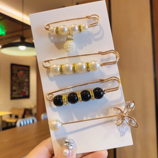 여성 셀프 허리 수선 브로치 핀 사이즈 조절 옷핀 4종, B, 1세트