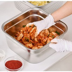 바겐슈타이거 스텐워시볼304 솔리드 8리터(정사각)건지기채망설거지통, 단품, 1개