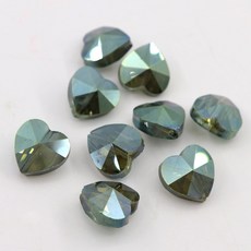 론델 하트 비즈 유리 크리스탈 공예 재료 팔찌 만들기, 1세트, A6213. 그레이 그린