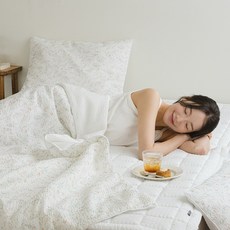 마이크로 시어서커 꽃무늬 여름이불 세트
