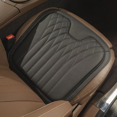 WAHA 차량용 방석 나파가죽 통풍 허리쿠션 등쿠션 제네시스 팰리세이드 EV9, 방석(ver1)-블랙, 1개