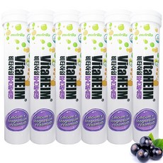 비타하임 발포 칼슘+마그네슘+비타민D 15정, 6통