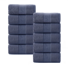 록신 명품 호텔수건 코마사 부드러운 고퀄리티 수건 540GSM 40수 10종세트 호텔 수건 40수, 10개, 진한 남색