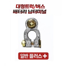 대성부품 24V 화물차 납터미널 +/- 배터리 압착단자 고리형 아연합금 메가 트라고 프리마 대형트럭 중장비 농기계 선박 크레인 버스용 밧데리단자 A52425터리 플러스 마이너스 단, 은색, 1개