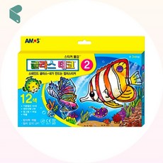 아모스 글라스데코 12색 1개입 꾸미기 미술 놀이 스티커 물감 유리그림 커머스픽201