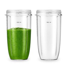 Nutribullet 600W 및 900W용 교체용 블렌더 컵 2팩 946.4ml(32온스) NutriBullet 추출기 블레이드와 호환, Nutribullet 600W 및 900W용 교체용 블