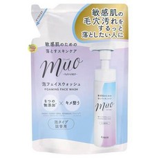 Kracie Muo 泡泡洗顏慕斯 敏感肌適用, 1個, 泡沫保濕洗面乳 補充包 180ml