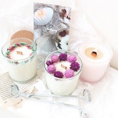 소이캔들 3개 만들기 DIY 키트 세트, 투명, 바하마브리즈, 1세트