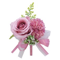 婚禮胸花結婚手腕花 玫瑰模擬花, 2019小清新胸花淺紫色, 1個